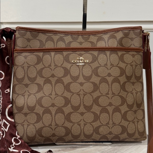 Coach Bag Signature File Brown Crossbody - Picture 4 of 17